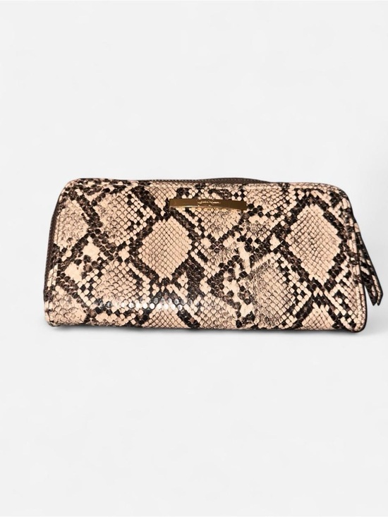 Jessica Simpson Handbags - Jessica Simpson Beige and Black Snake-Print Wallet